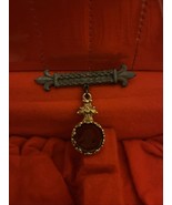 Vintage Maxine Denker Carved Cameo Portrait Bar Gold Tone Brooch Pin - €20,30 EUR