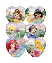 Disney FairyTale Princess Party Desserts Plates Heart Shaped 8 Per Package NEW - £6.30 GBP