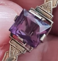 Antique Vintage Victorian 1800-s Natural Amethyst Brooch - Beautiful! - £66.11 GBP