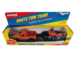 Vintage 1984 Buddy L Tow Team Corvette and Motorcycles Trailer Lil Brutes - £18.98 GBP