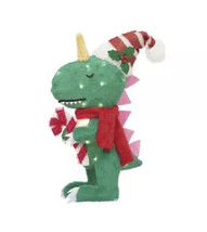 Holiday Time 25&quot; Light-up Plush Christmas Dinosaur 35 Lights Yard Garden Outdoor - £51.29 GBP