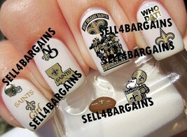 New Orleans Saints Promo 10 Different Designs》Salon Quality Nail Art Dec... - $9.16