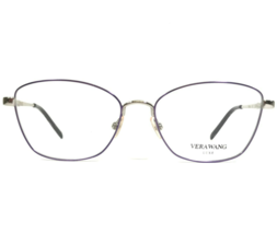 Vera Wang Eyeglasses Frames Erika VI Purple Silver Cat Eye Full Rim 52-1... - $65.23