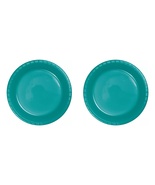 20 Plate/Package Small 7&quot; Plastic Disposable Plates Dessert Party Teal - £15.12 GBP