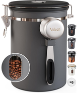Coffee Canister with Window,Airtight Stainless Steel Kitchen Food Storag... - $35.83