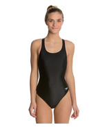 Womans one piece swimsuit black size 26 racerback X-small XS Speedo - £34.30 GBP