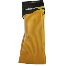 Diadora Men Soccer Socks Style 995310 Color 969 Gold White Stripes Size M - $10.80