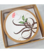 New Lenox Holiday Nouveau disposable paper coasters set 8 gold trim ribb... - $31.00