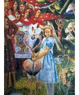 Alice in Wonderland 550 Pc Puzzle Queen of Hearts Find 89 Hidden Hearts - $29.65