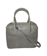 CARLA MANCINI -  Women&#39;s Embossed Leather Gray Tone Shoulder Handbag Gray - $37.94