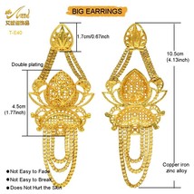ANIID Nigerian Big Earrings For Women 2022 Dubai Gold Plated Large Earrings Brid - £15.09 GBP