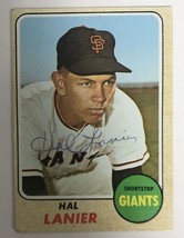 Hal Lanier Signed Autographed 1968 Topps Baseball Card - San Francisco Giants - £11.95 GBP