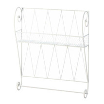 WHITE WIRE WALL SHELF - $1,237.11 MXN
