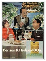 Benson &amp; Hedges 100&#39;s Cigarette Break Vintage 1972 Full-Page Magazine Ad - $7.76