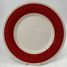  Fitz &amp; Floyd Town &amp; Country Individual 11 in Dinner Plate Redband New w/UPC RED - £38.91 GBP