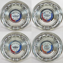 1963 Ford Galaxie 500 14&quot; Original Hubcaps / Wheel Covers Used Set/4 C3A... - £86.18 GBP