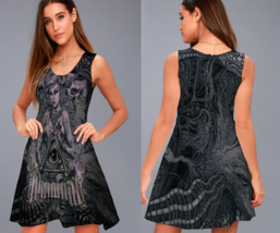 illuminati Tattoo Printed Polyester A-Line Dress Feel Confident and Beau... - $24.87+