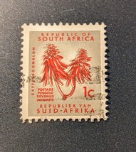Stamp- SOUTH AFRICA 1c. KAFFERBLOOM FLOWER -1961-1963 SG199, SG211, or S... - $1.44