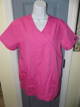 Cherokee Pink Short Sleeve Scrub Shirt Size Small Women&#39;s EUC - £13.21 GBP