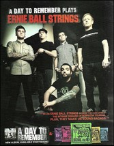 A Day To Remember Band Ernie Ball Slinky guitar strings ad 2010 advertisement - £3.38 GBP