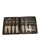 Vintage Stafford Stainless Steel Cocktail Forks w/Ceramic Shell Handles ... - $436.05 MXN