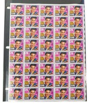 No Author Noted Usps Elvis Presley Stamps Rock &amp; Roll 1992 Full Sheet Of 40 29 C - £170.78 GBP