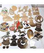 Vintage Brass Ornament Set 25 Gloria Duchin Lillikins Lillian Vernon gol... - $58.99 CAD