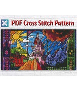 Disney Castle Stained Glass Counted PDF Cross Stitch Pattern - $4.80 CAD
