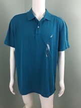 NWT Men&#39;s Nautica Short Sleeve Slim Fit Turquoise Polo Shirt Sz XL Extra Large - £22.94 GBP