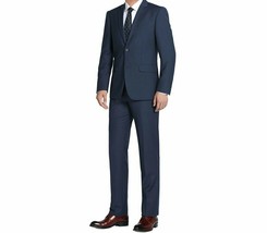 Men Renoir Suit Super 140s Soft Wool 2Button Side Vent Classic Fit 508-19 Navy - £199.80 GBP