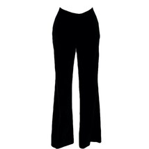 COLDWATER CREEK Trouser Fit Black Slacks Boot Cut Menswear Velour Womens Size 6  - £15.85 GBP