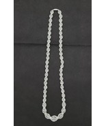 Vintage Clear Faceted Bead Necklace Graduated Silver Tone Classic - £13.67 GBP