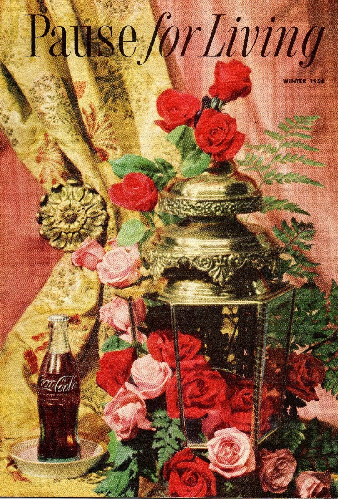 Coca Cola Pause for Living Magazine Winter 1958 Let Yule Lights Shine - $6.79