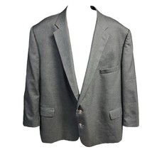 Stafford Blazer Executive Portly Fit Dark Charcoal Grey 54R Wool Vent Ta... - $66.49