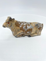 Vintage Britain&#39;s Lead Metal Bull Cow Figurine Antique Toy Farm Animals ... - £5.92 GBP