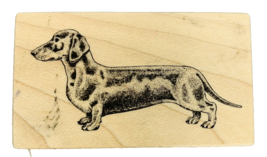 PSX Dachshund Wiener Dog Rubber Stamp Wood Mount USA 2.5&quot; x 1.5&quot; Puppy Pet 1992 - £7.42 GBP
