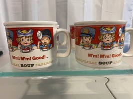 Lot Of 4 Vintage 1993 Campbells Soup Mugs /Cup Bowl 6 Westwood Kids - £29.26 GBP