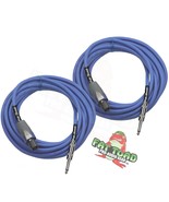 Speakon to 1/4&quot; Male Cables (2 Pack) by FAT TOAD - 25 ft Professional Pr... - £23.91 GBP
