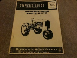 Minneapolis-Moline owners manual book for the model BF tractor  - £19.58 GBP