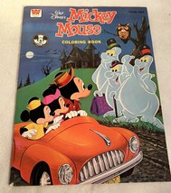 Vintage Disney Mickey Mouse Haunted House Whitman Coloring Book Unused RARE 1975 - $39.60