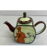 KELVIN CHEN Enamel Mini Copper Handpainted Miniature Teapot-photographer... - $30.59 CAD