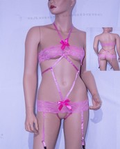 Sexy Lingerie pink or green Lace  Teddy with garthers - $17.06
