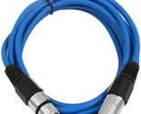 SEISMIC AUDIO Blue 10&#39; XLR Microphone Cable Snake Patch - £21.10 GBP