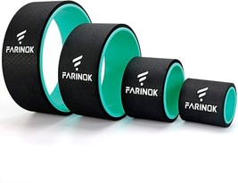 Farinok Set of 4 Foam Padded Yoga Wheel Rollers Deep Tissue Massagers - £29.51 GBP