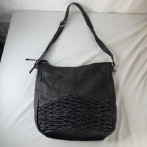 Day &amp; Mood Isa Hobo Black Leather Detailed Large Shoulder Bag w/ Strap E... - $66.32