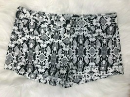 French Connection Black and White Printed Denim Shorts, 30&quot; Waist, EUC - $8.43