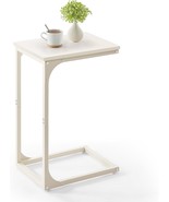 Versable C-Shaped End Table: Compact Side Table For Couch, Metal-Framed ... - $51.99