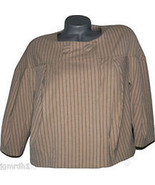 NWT VERTIGO PARIS Cape Swing Coat Jacket career M $240 Bubble tan striped - $60.30 CAD