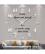 Large Wall Clocks For Living Room Decor, Diy Wall Clock Modern 3D Wall C... - £36.16 GBP