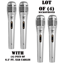 Lot of (4) Pyle PDMIK1 Professional Moving Coil Dynamic Microphones, 4) 6.5&#39; XLR - £23.56 GBP